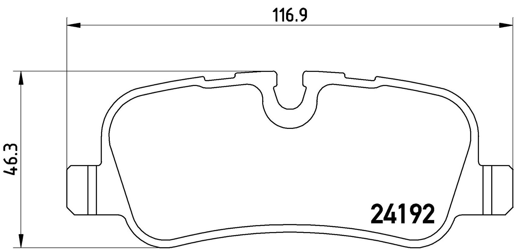 Land Rover Brakes Kit - Pads Rear (Low-Metallic) LR055455 - Brembo P44019